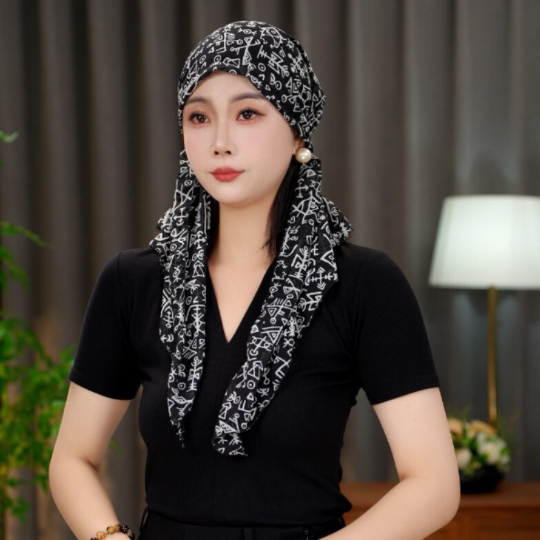 【蝶舞】休闲薄款潮流洋气飘带帽子女百搭碎花帽遮白发四季透气|undefined