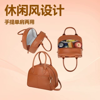 定制多功能保温袋便当包便携PU单肩手提冰包外出带饭保温冰包
