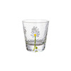 Fresh hand -painted little daisy hammer cup home drinking cup thick bottom heat resistance transparent glass cup fruit juice beer glass