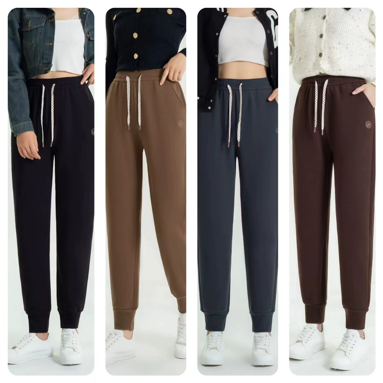 Осенние и зимние женские брюки утолщены с высокой талией, повседневные брюки новые нано-бархатные ветровые штаны