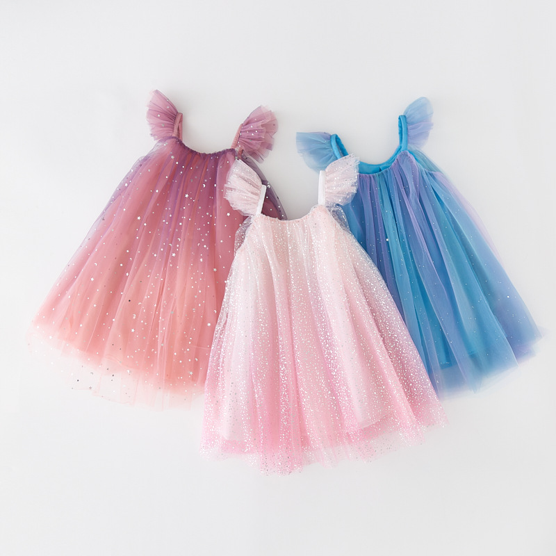 Arco de las niñas accesorios para el cabello vestido de malla nuevo vestido de la etapa de los niños niña de las flores vestido de princesa vestido de lentejuelas arco iris