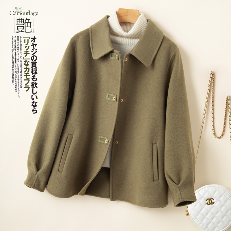 Autumn and Winter Double-Sided Outwear Women's Short Woolen Outwear New Style Small Plus Size Mother's Elegant Double-Sided Woolen Outwear