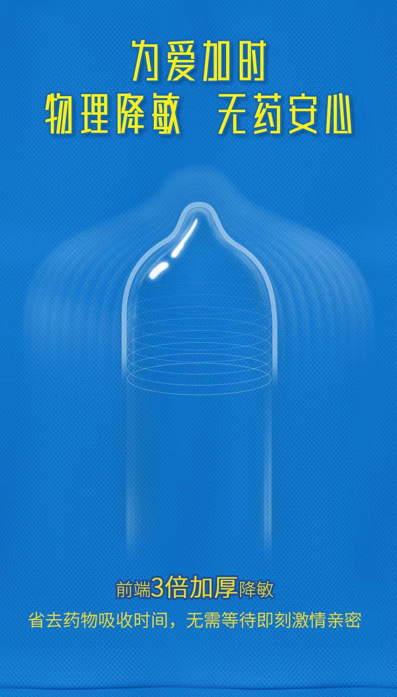 Celebrity Condoms Long-Lasting 3x Thicker Large Particle Latex Condoms, 10-Pack — detail image 13