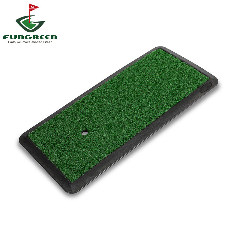 FUNGREEN 25x54cm Golf pad PP Grass+Rubber sole golf Mini Exercise Mat