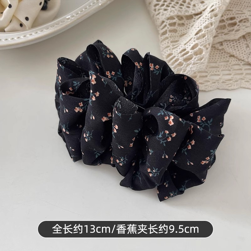气质波点泡泡香蕉夹女高级感香蕉夹发卡后脑勺发夹甜美卡子头|undefined