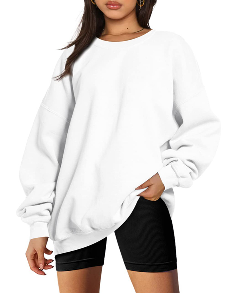 Polyester Fabric Type Wholesale Women's Wool Casual Sport Style Solid Color Long Sleeve Hoodies & Sweatshirts