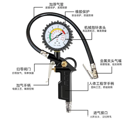 Chuck Inflator Gun Digital Display | Air pressure gauge/tire pressure gauge