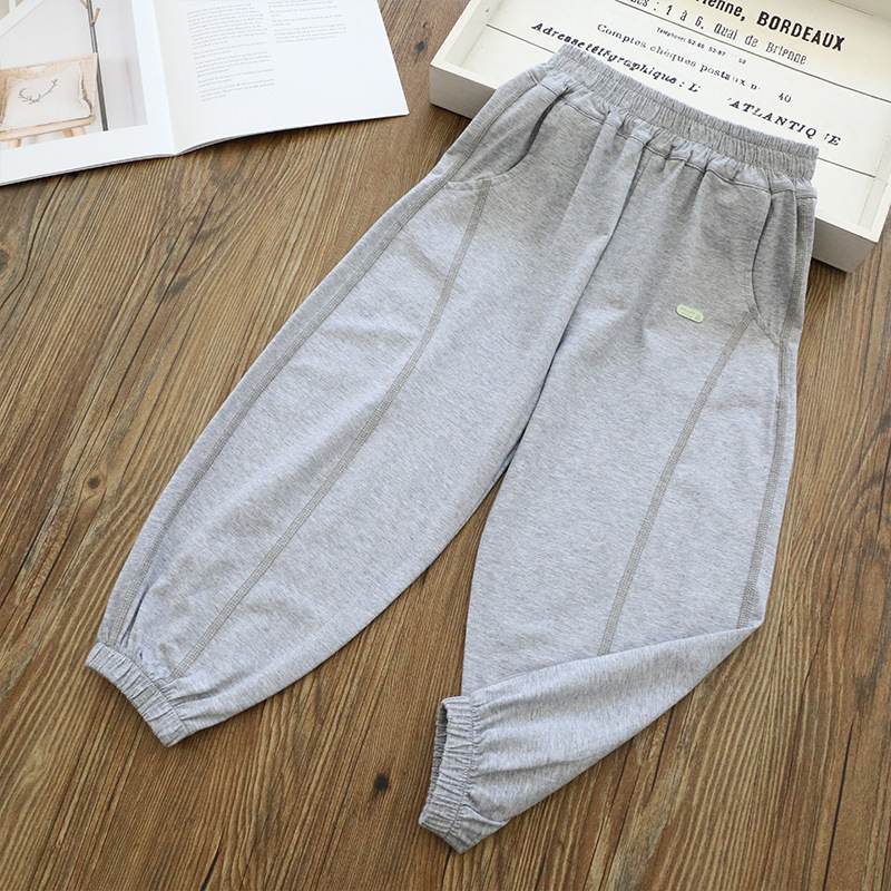 Ice porcelain cotton leggings-grey / 110cm