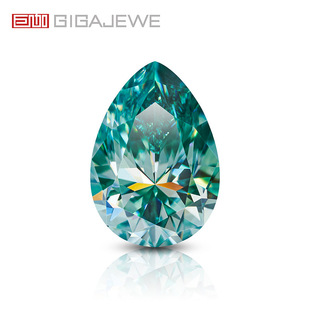 GIGAJEWE cyan pear-shaped hand-cut Mozan drill various sizes jewelry making wholesale