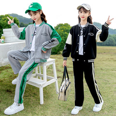 Girls' Spring and Autumn Clothing, Huzhou Children's Clothing New Product 2024 Children's Sports Big Kids Set Casual Set