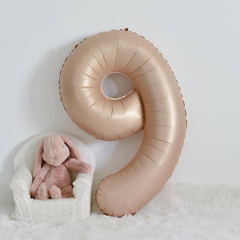 Ins globos digitales de color crema decoración de cumpleaños de bebé escena fiesta ambiente de cumpleaños accesorios de fotografía decoración