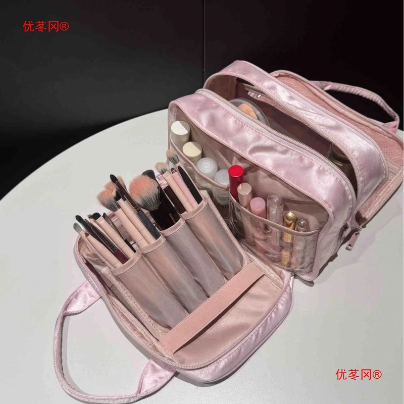 化粧品バッグ、可愛くてシンプル、大容量、新しいスタイル、旅行や外出に便利、ポータブル、多機能収納、多層|undefined