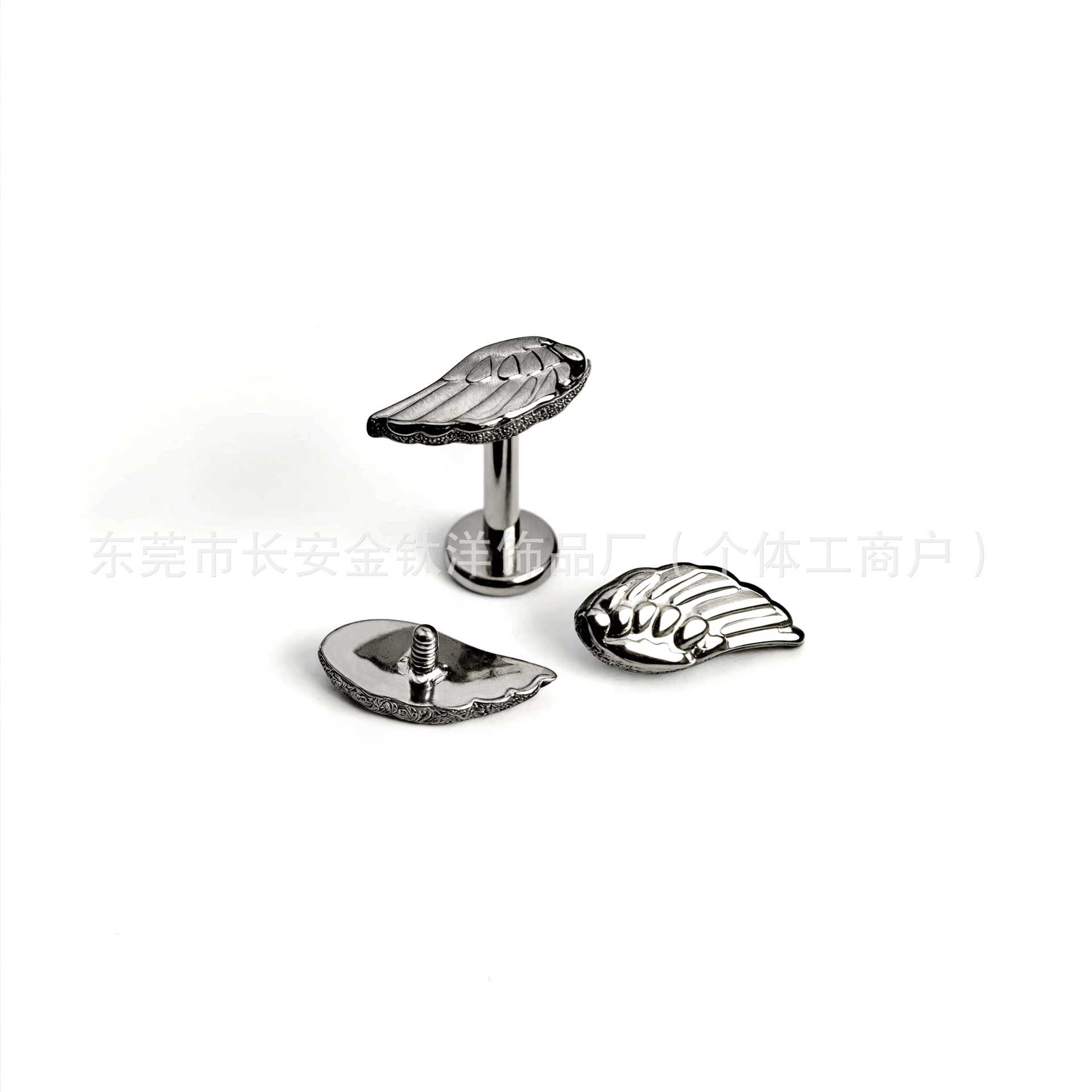 Pointed titanium steel lip stud product view