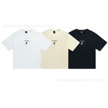 2024年韩版小众KANGOL袋鼠短袖刺绣宽松简约字母圆领男女情侣T恤
