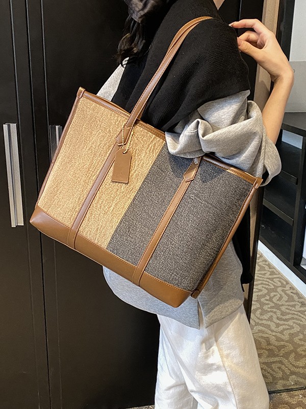 Bolsa de hombro de tejido de gran capacidad para mujeres 2024 nuevo estilo transfronterizo de alta calidad, bolsa de viaje práctica casual