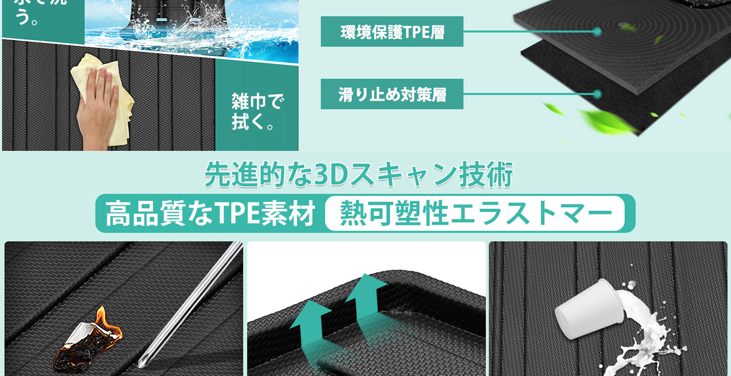 Suitable for 2016-2026 Honda Freed Trunk Mat Tpe Rubber 3D Waterproof Trunk Mat Anti-Slip