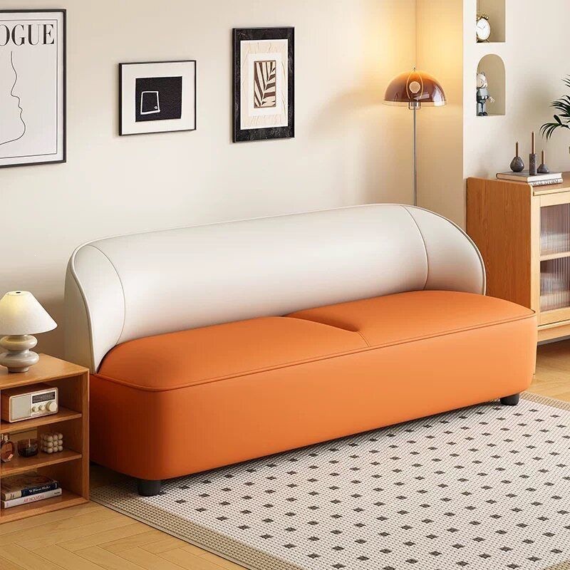 Office sofa, small apartment, narrow version, suitable for rental properties, small sofa for reception and relaxation areas, Nordic minimalist double sofa