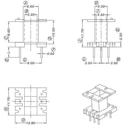 EE16滤波器骨架电木骨架EE16变压器骨架可配套磁芯