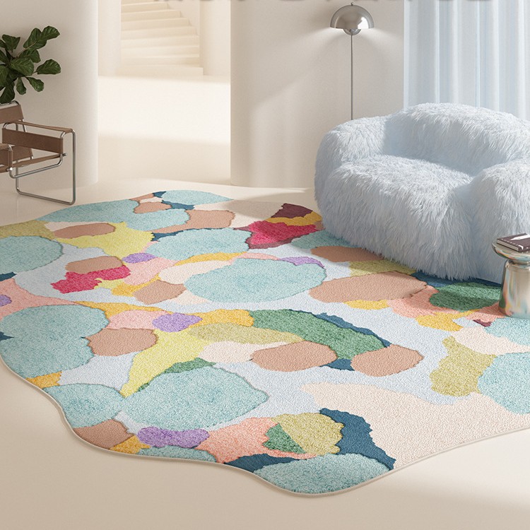 Alfombras de flocado de musgo nórdico dormitorio alfombras de cristal alfombras de cama sala de estar alfombras antideslizantes alfombras de baño