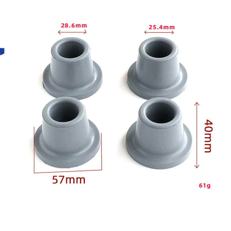 Accesorios de silla de baño 28.6mm tubos antideslizantes resistentes al desgaste accesorios de silla de baño 25.4 cubiertas de pies almohadillas de goma