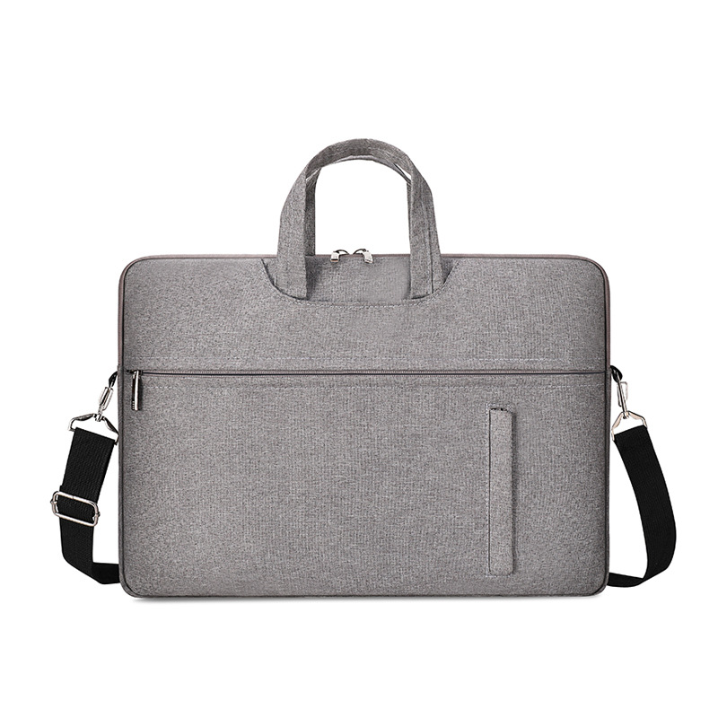 Bolsa de ordenador portátil simple Bolsa de forro de terciopelo de 14 pulgadas de 15,6 pulgadas Bolsa de archivo de Cercanías de negocios Bolsa de hombro de color sólido