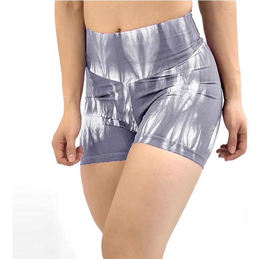 Tie-Dye High Waist Hip Sports Fitness Shorts NSBTY62394