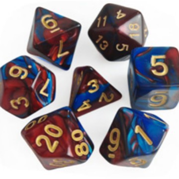 Juego de dados multicolores de dos colores, suministro transfronterizo, juego de 7 piezas, juego de tamiz digital, los dados de juego se pueden combinar