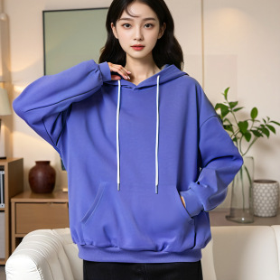 60.00 kg-175.00 kg plus size Women's Hooded Nine-color Sweatshirt All-match 2024 Autumn New chubby girl Loose Long-sleeved Top