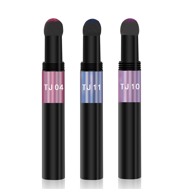 Venta caliente transfronteriza de manicura cojín de aire pluma mágica polvo de oro de titanio sólido cojín de aire espejo mágico polvo no flotante espejo de polvo pluma mágica