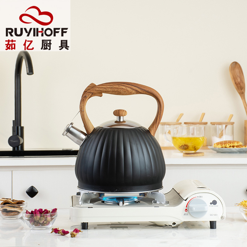 Amazon 2021 nuevo patrón de calabaza hervidor de silbato 3.5L transfronterizo de distribución de utensilios de cocina hervidor de sonido de gran capacidad