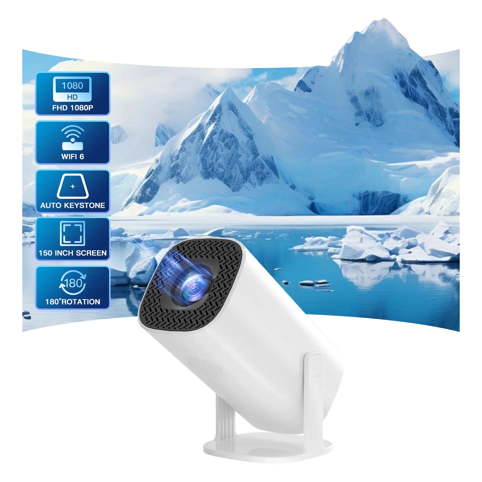 P30 Cross-border Mini Stand Projector Android HD 1080P proyector portátil de cine en casa