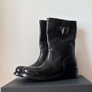 ��Ͳ�Tʿ��Ƥ����Р���ѥ2025���¿��ﶬ��a�R��ѥӢ����ɫ��ѥ