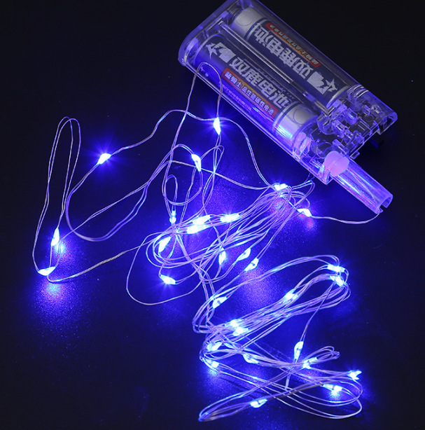 2节电池盒-圆壳-蓝灯