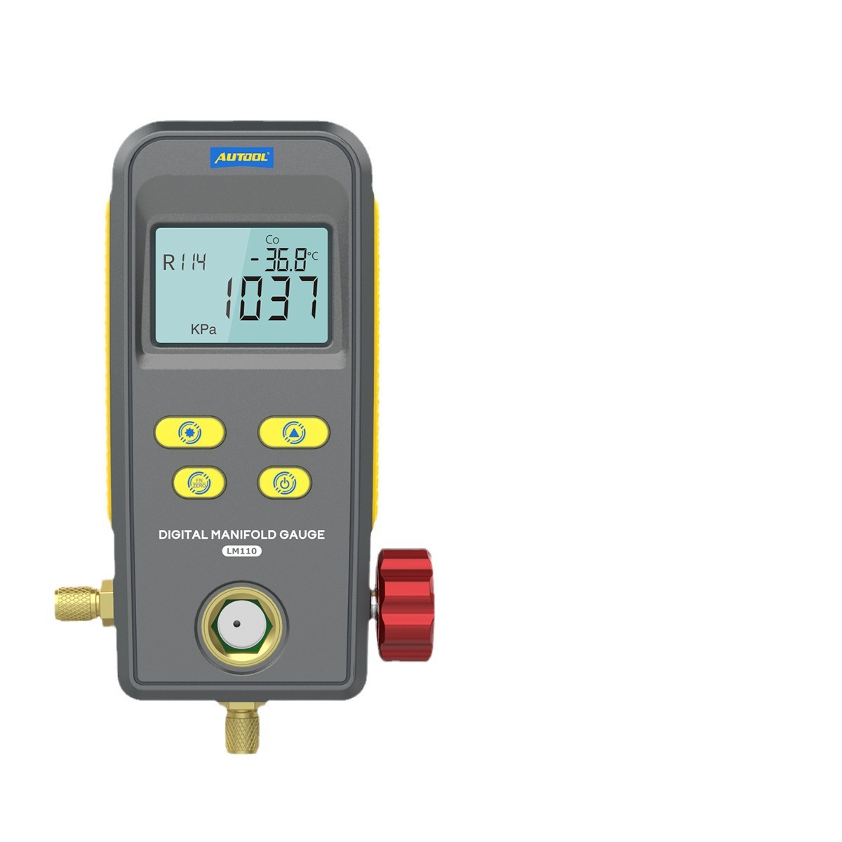 AUTOOL LM110 aire acondicionado del coche electrónico pantalla digital medidor de refrigerante Inteligente Instrumento Diagnóstico Del Coche detector