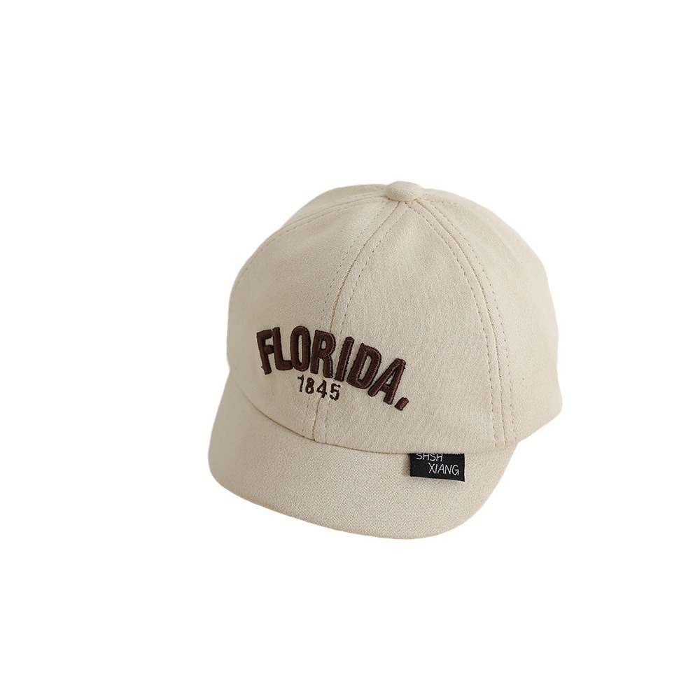 Sombrero de bebé primavera y otoño letras extranjeras para niños sombrero de boca de pato de bebé otoño y invierno corto para niños sombrero de béisbol de sombra de la marea