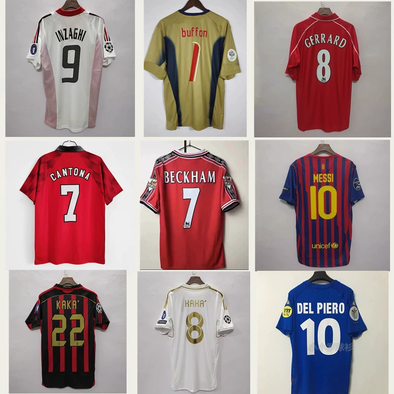 Ретро-трикотаж Футбольная форма классическая национальная форма Бекхэм Месси C Маленький Рой Буфиго Поклонники