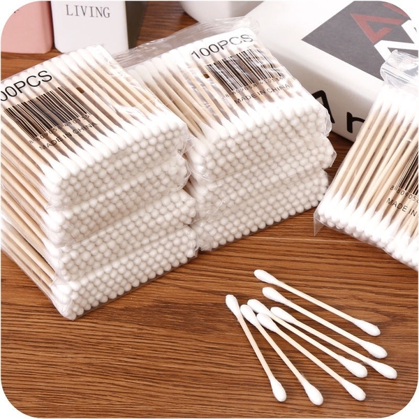 Disposable double-sided cotton swabs