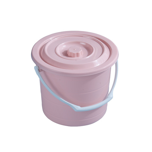 Plastic home simple portable water storage bucket economic-style student dormitory bathing laundry with lid outdoor fishing bucket storage
