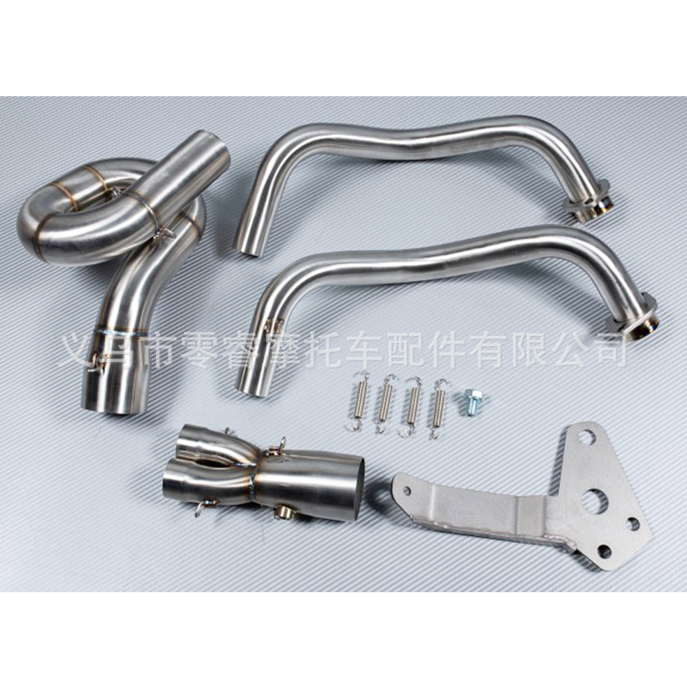 Suitable for motorcycle FZ07 MT07 TRACER XSR 700 2015-2024 modified convoluted exhaust pipe
