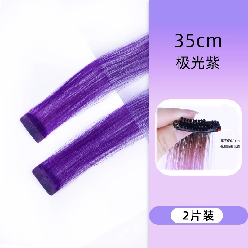 Cabello real colgante oreja teñido pelo corto picado teñido una pieza de pelucas de color blanqueado natural extensiones de cabello invisibles pelucas