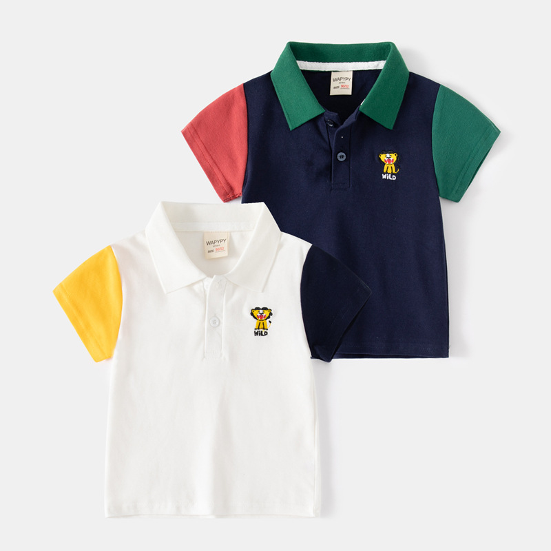 Navy Blue Sleeves Polo Shirt