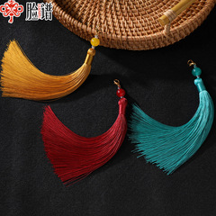 12CM串珠龍蝦扣流蘇穗子髮飾髮帶吊穗中國風古裝漢服壓襟掛件批發