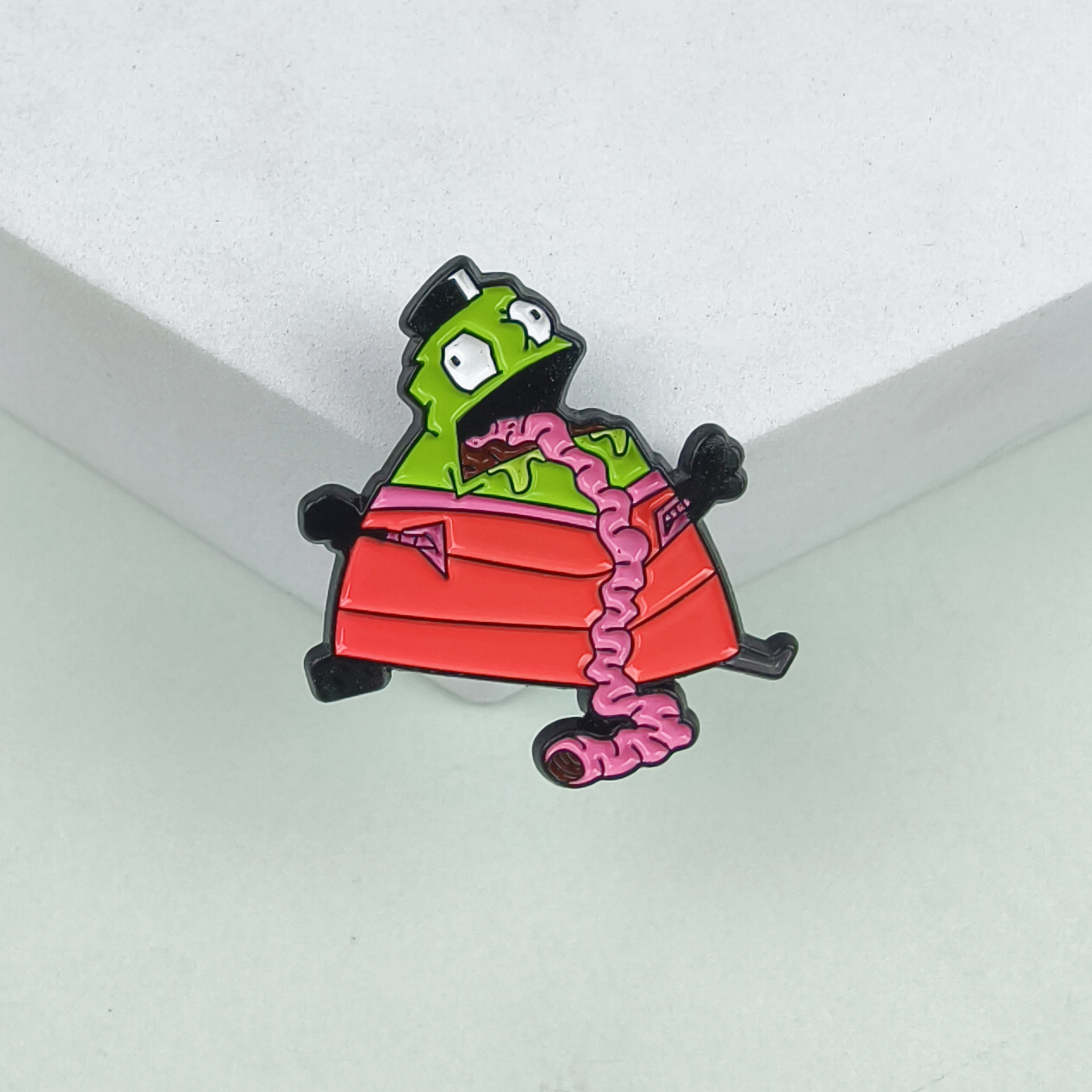 Broche de la serie de zombies de dibujos animados, estilo divertido, accesorios para niños, insignias, ropa linda, top, medalla de alfiler