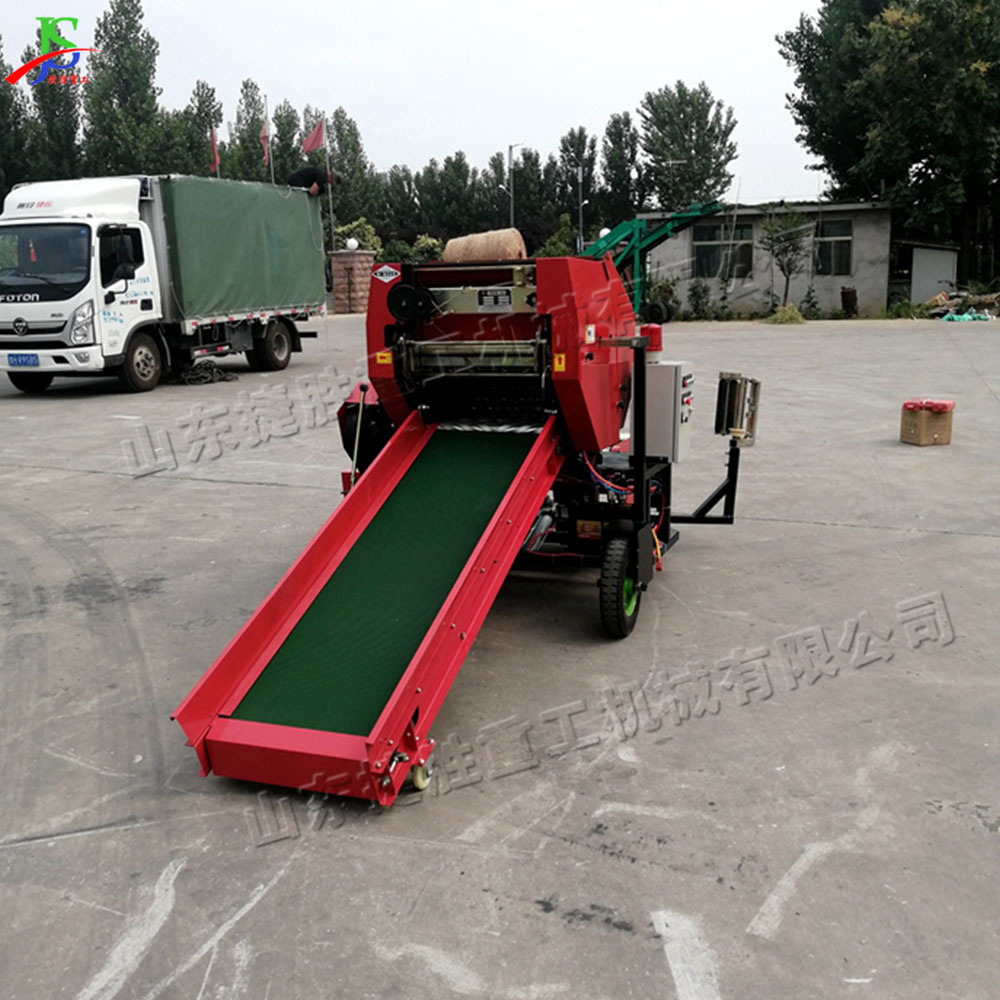 Máquina integrada de empaquetado y envoltura de forraje de canola máquina de procesamiento de paja de maíz máquina de empaque semiautomática de hojas de caña de azúcar