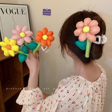 簡約小清新花朵發夾韓國個性自然風誇張設計感抓夾小眾發飾女批發