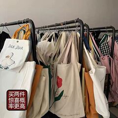 布バッグブラインドボックスバッグ女性のための 2024 新しい ins キャンバスバッグ女子学生韓国語版大容量ショルダーバッグ多用途スクールバッグ