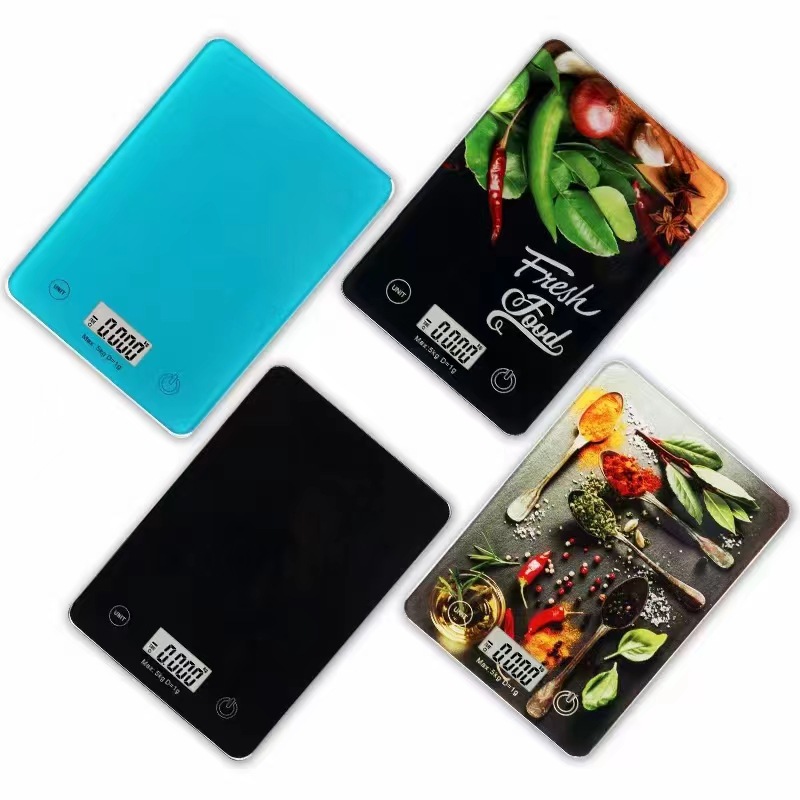 2023 nueva báscula de cocina báscula electrónica báscula de horneado báscula de fruta báscula electrónica de cocina cuadrada con dibujo