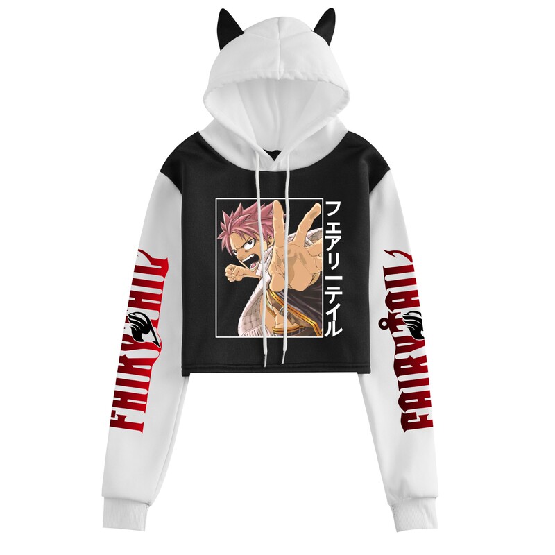 Cross-border Japanese anime FAIRY TAIL sweet cute navel cat ear sweater
