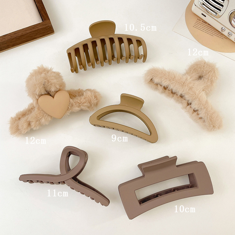 Clip de tiburón de gran tamaño elegante clip de pelo updo 2024 nuevo clip de celebridad de Internet tocado retro simple horquilla para mujeres