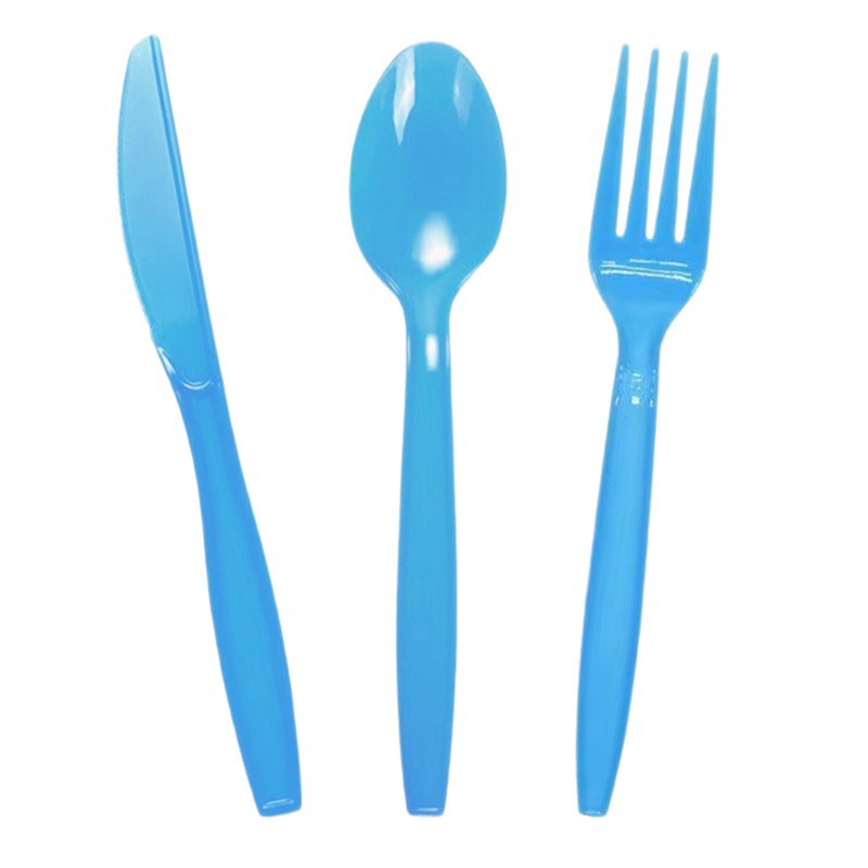 Suministros de fiesta cuchillos y tenedores desechables cucharas de boda boda fiesta de cumpleaños cortar pastel material tenedor cucharas cubiertos desechables